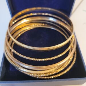Gold Tone Bangles Assortment